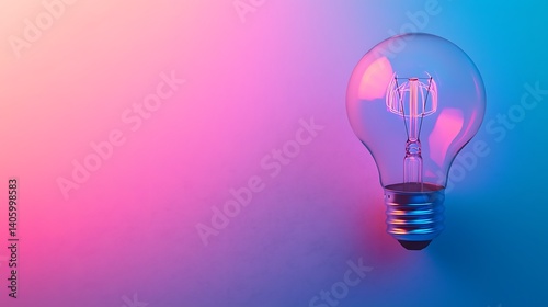 LED bulb with filament design, on a white background
