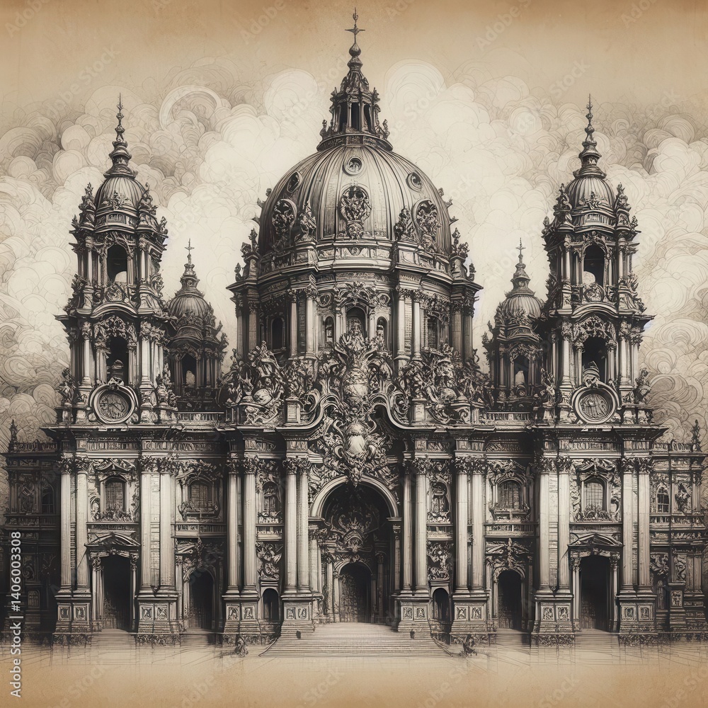 Sculptural Baroque Architecture in Cathedral Form Sculptural Baroque Architecture in Cathedral Form