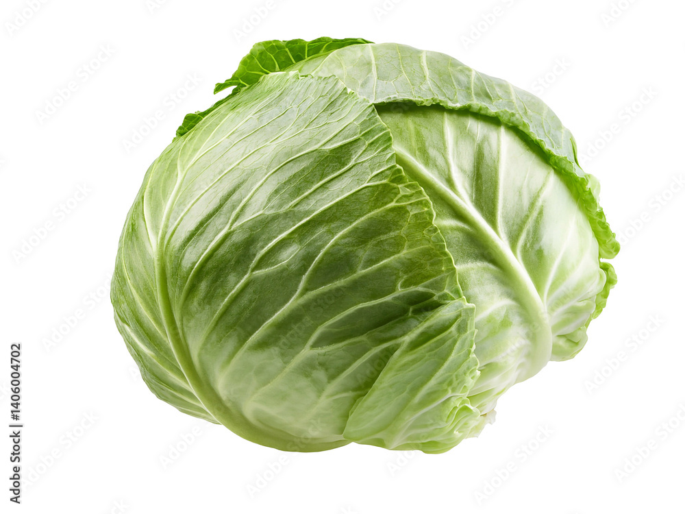 Fresh green cabbage isolated on transparent background Fresh green cabbage isolated on transparent background