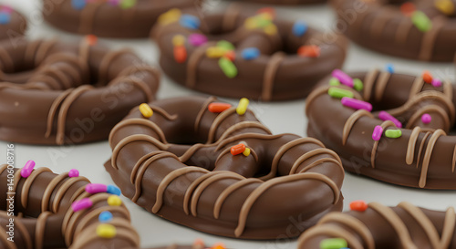 Chocolate-Dipped Pretzels with Sprinkles A Sweet Treat Delight