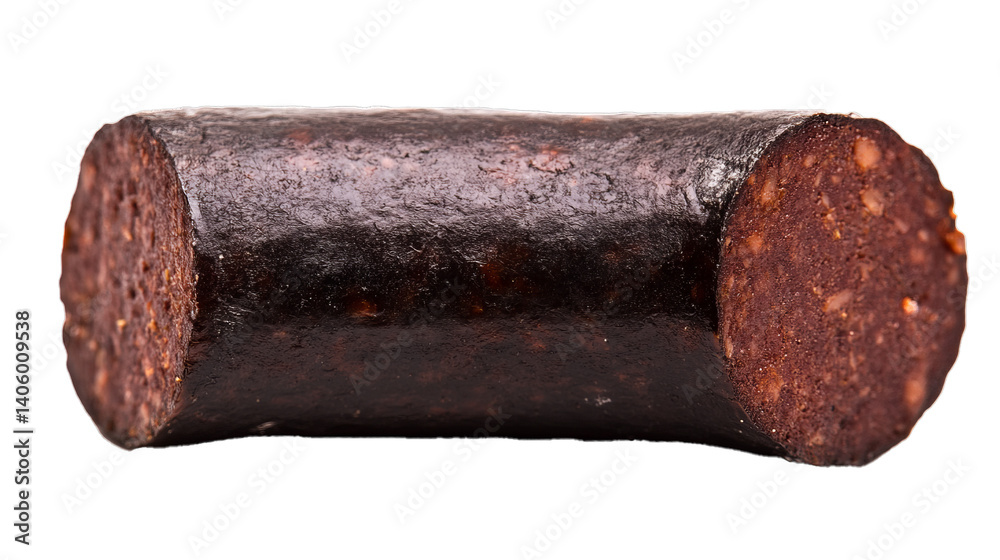 smoked sausage isolated on white background