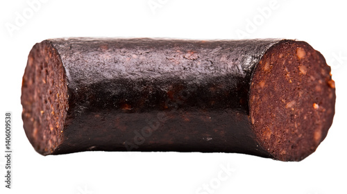 Obraz na płótnie smoked sausage isolated on white background w salonie