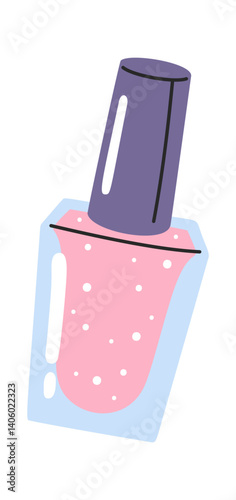 Closed nail polish hand drawn