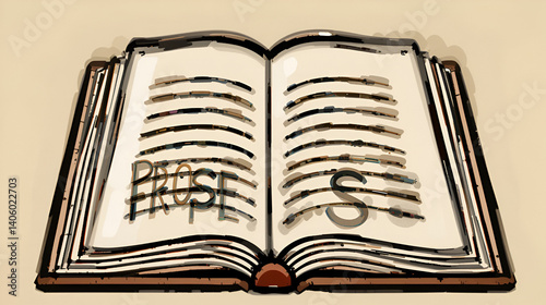 Prose icon vector image. Can be used for Literature.