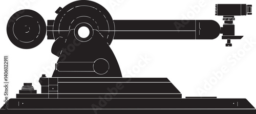 Illustration of a mechanical machine component showcasing its intricate design and engineering features.
