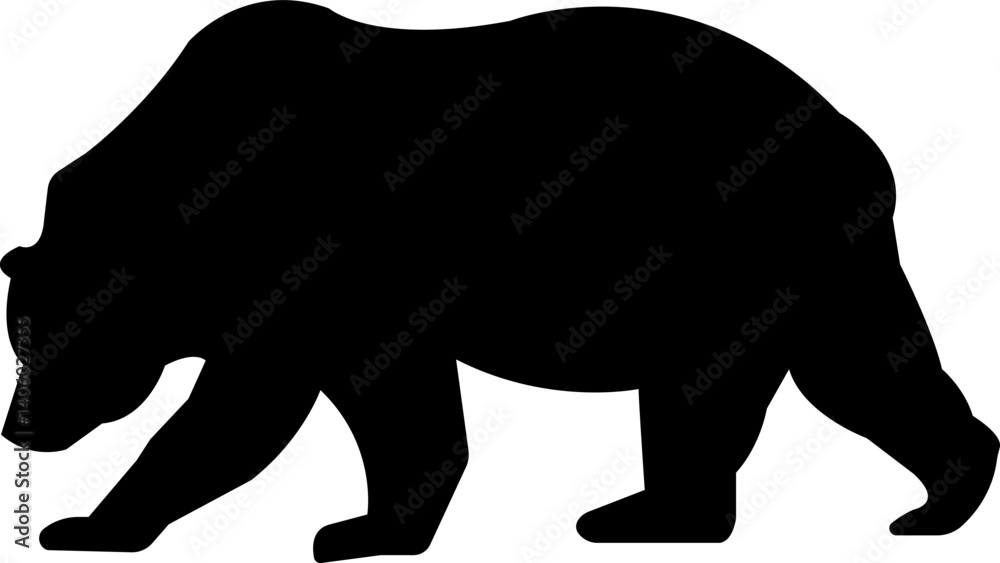 vector bear silhouette, wild, animal, dangers vector bear silhouette, wild, animal, dangers