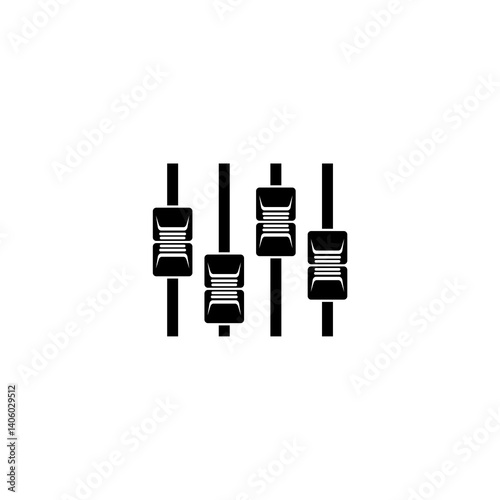 Sliders and faders icon isolated on white background