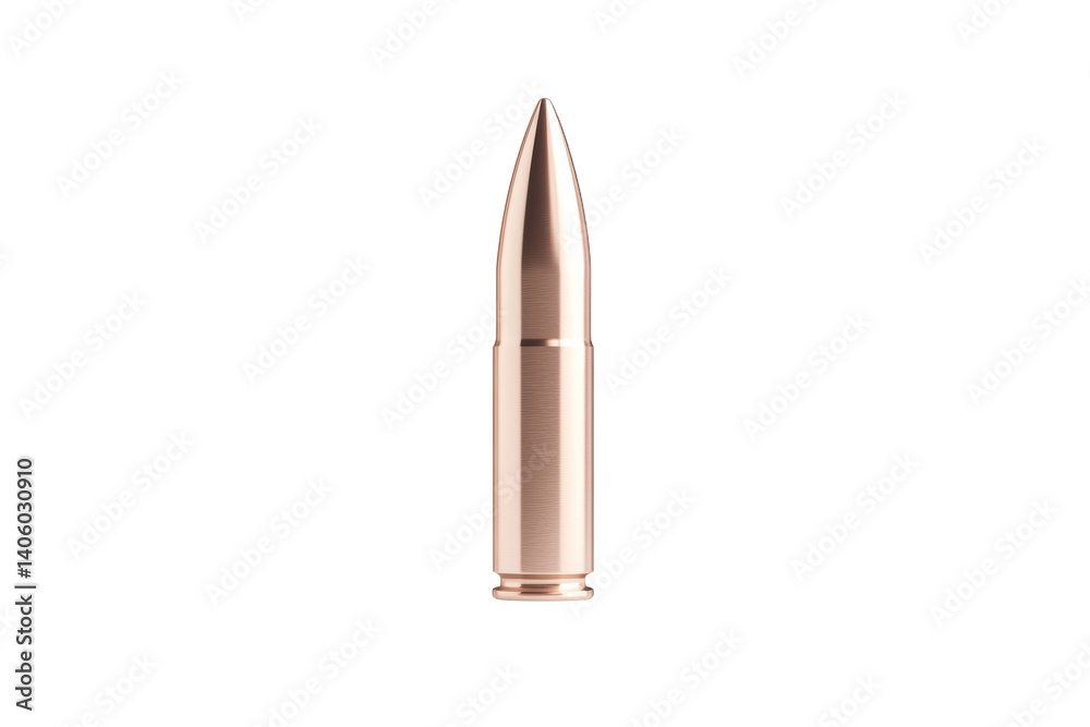 Bullet is sitting on a white background, isolated Bullet is sitting on a white background, isolated