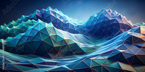 Flowing and morphing polygons in wave-like motion