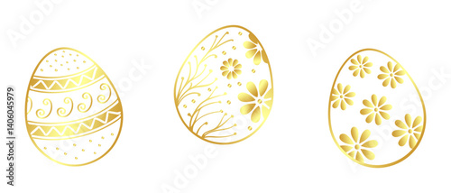 Golden Easter Eggs for easter day