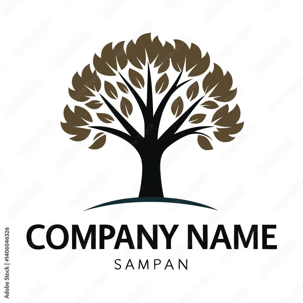 Obraz premium Elegant tree logo for a company