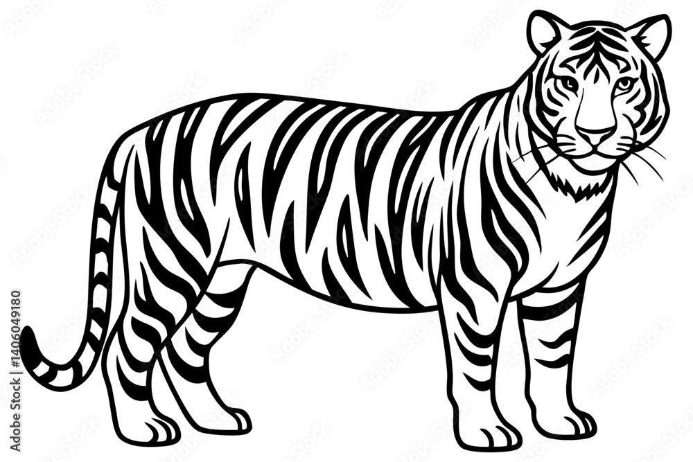 Obraz premium simple tiger silhouette