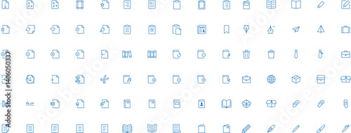 Obraz na płótnie Office Minimal Line Icons-over 90 icons in a sleek monoline style, these icons are ideal for modern digital interfaces, web applications, and productivity tools. w salonie