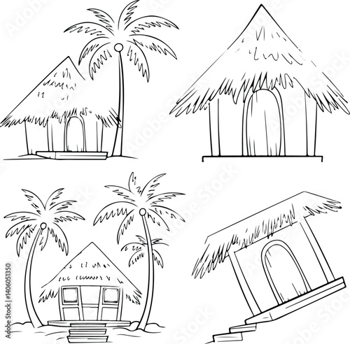 One Line House Drawing Set | Minimalist Home Silhouette Collection Continuous Line House Art | Modern House Sketch Silhouettes