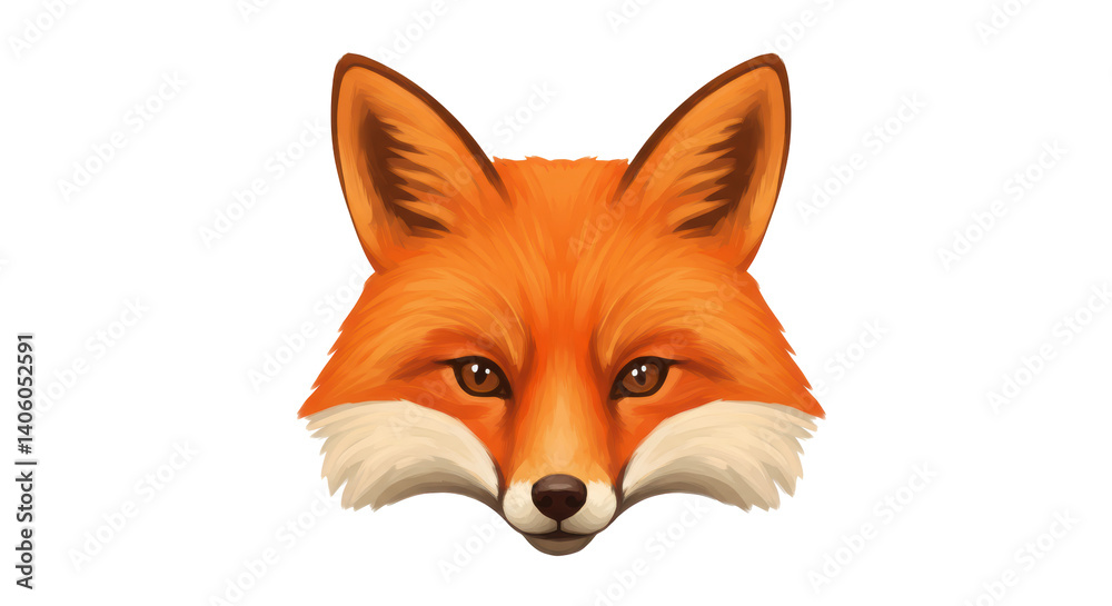 Obraz premium Isolated Fox Head