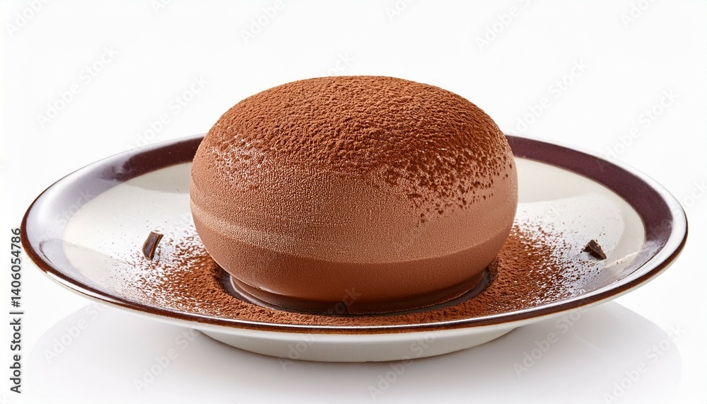 mocha mousse dessert isolated on white background mocha mousse dessert isolated on white background
