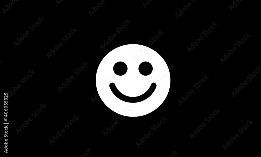 Fototapeta premium Happy smiley face illustration creating a joyful atmosphere in playful design