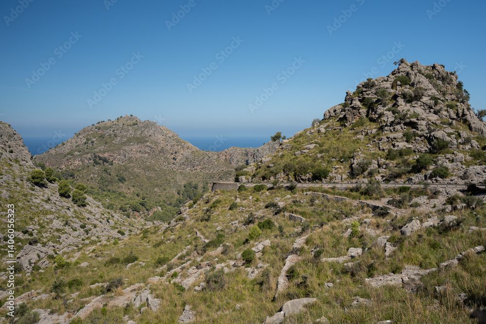 The Serra de Tramuntana is a mountain range, which forms the northern backbone of the Spanish island of Mallorca The Serra de Tramuntana is a mountain range, which forms the northern backbone of the Spanish island of Mallorca