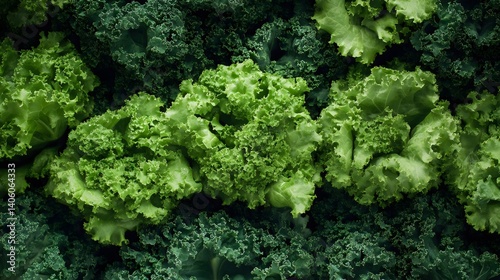 Bed of Lettuce and Kale, Graphic Resource
