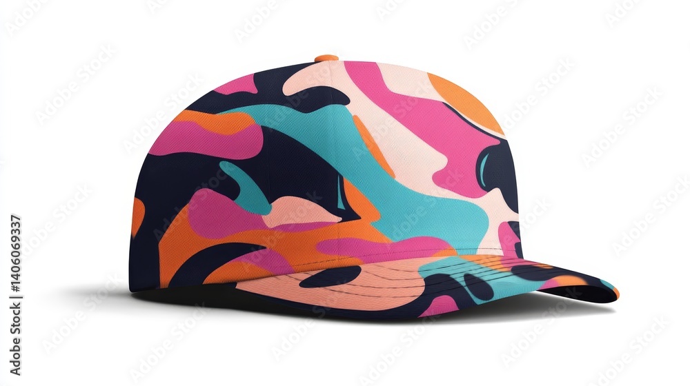 Fototapeta premium Design template for a snapback hat. 