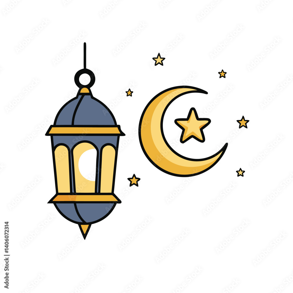 Isolated Detailed Mosque Silhouette with Celestial Touch Isolated Detailed Mosque Silhouette with Celestial Touch