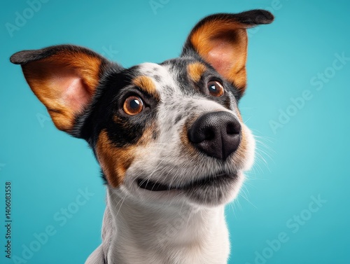 Adorable close-up of a curi...