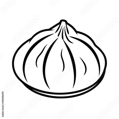 Vector Silhouette of Traditional Dumpling