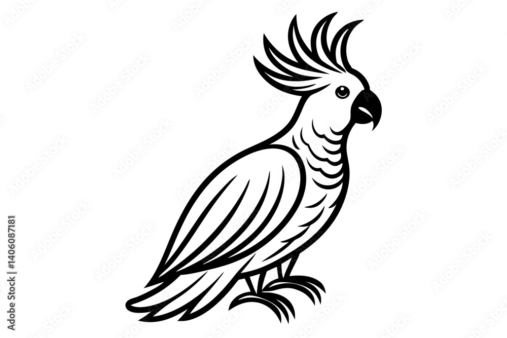 Fototapeta premium Cockatoo Minimalist Art