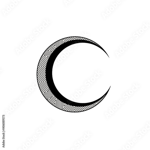 Crescent Moon Geometric Pattern