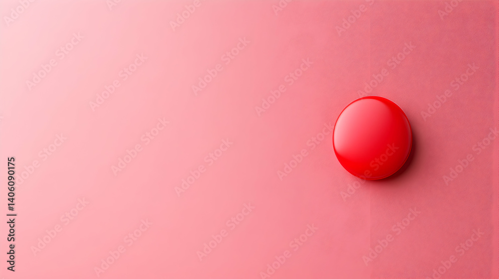Red Circle on Pink Textured Background Red Circle on Pink Textured Background