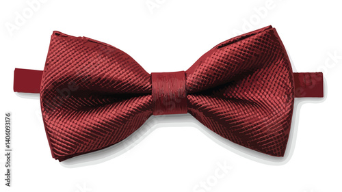 Stylish Red Bow Tie with Unique Design Vector Illustration