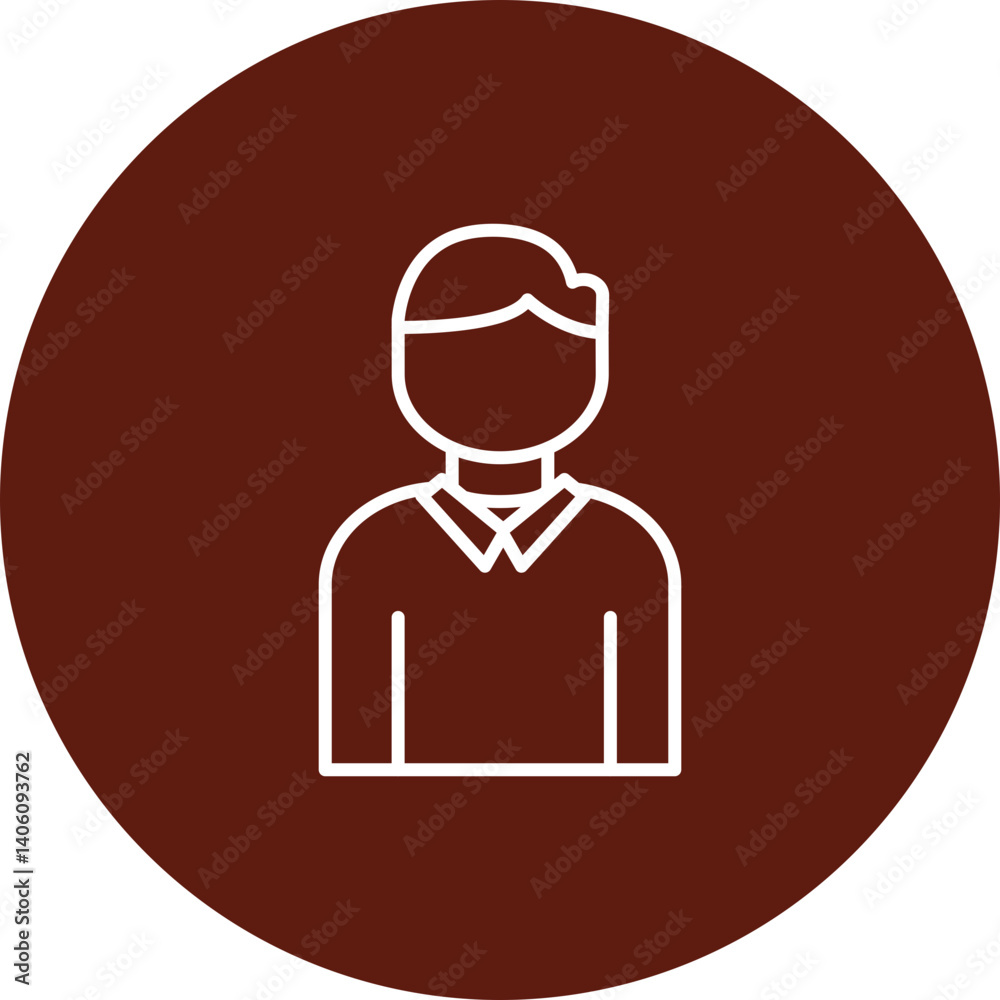 Politician Vector Line Circle Icon Design Politician Vector Line Circle Icon Design