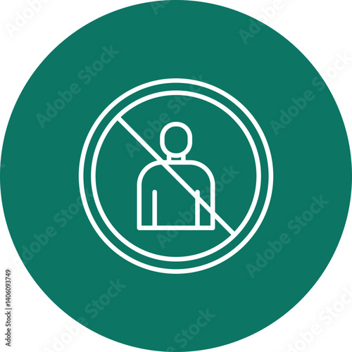 Blaklist  Vector Line Circle Icon Design