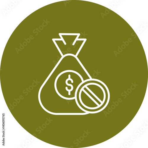 Bribery  Vector Line Circle Icon Design
