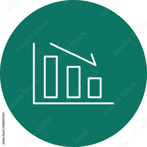 Loss  Vector Line Circle Icon Design