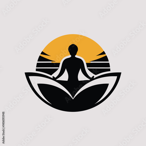 International Yoga Day Poster Woman Practicing Yoga Vector Design