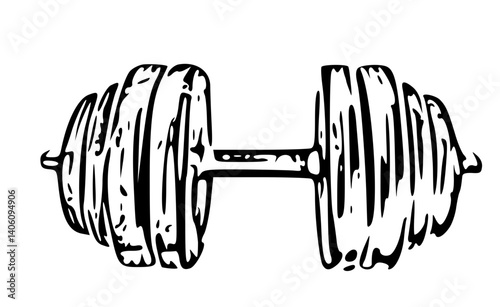 dumbbell isolated on white