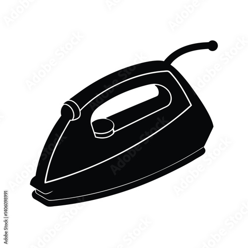 Isolated Electric Iron on White Background