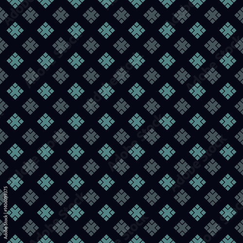 Seamless pattern. Rhombuses ornament. Diamonds backdrop. Tiles wallpaper. Ethnic motif. Geometric background. Digital paper. Geometrical textile print. Abstract web design. Vector artwork