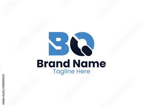 Creative modern initial letter BQ logo vector
