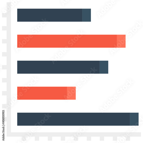 Horizontal Bar Chart Data Visualization Infographic Business Report Analytics