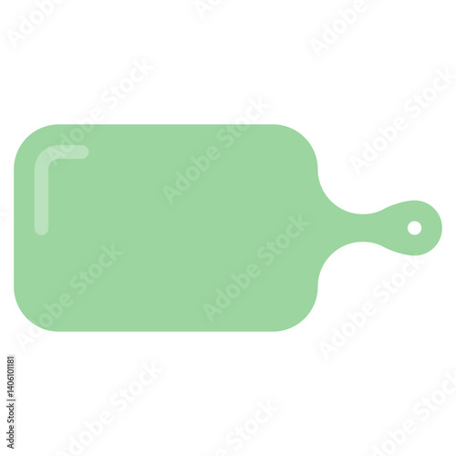 Pastel Green Wooden Cutting Board Kitchen Cooking Illustration