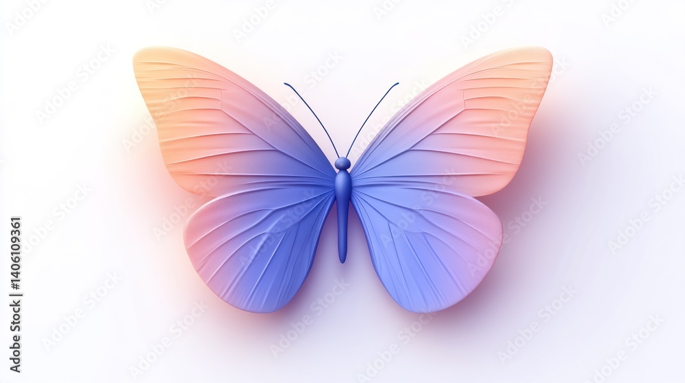 Gradient Butterfly with Ethereal Wings Natures Delicate Beauty in Soft Pastel Colors Perfect Gradient Butterfly with Ethereal Wings Natures Delicate Beauty in Soft Pastel Colors Perfect