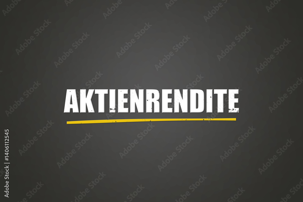 Fototapeta premium Aktienrendite (Stock return) - A blackboard with white text.