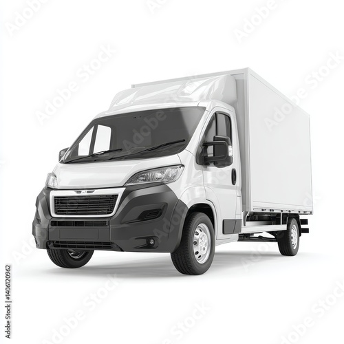 Efficient White Box Truck for Urban Transport and Freight Delivery in Modern Logistics