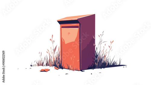 Sleek Vector Trash Can Design for Modern Usage