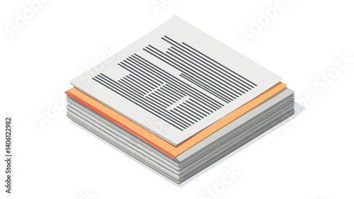 Newspaper Information Isolated Icon Vector Illustration