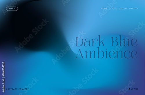 Trendy gradient fluid wave background, colorful abstract liquid. dark blue design wallpaper for banner, poster, cover, flyer, presentation, advertising, landing page