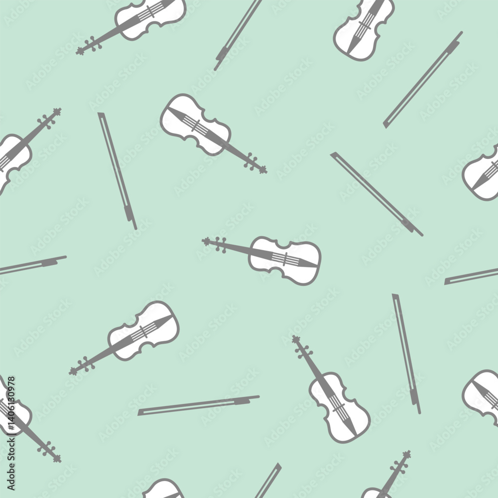 Obraz premium Violin seamless pattern background texture