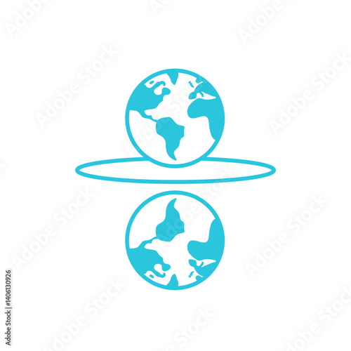 Parallel Worlds Icon, Isolated on white background. From blue icon set.